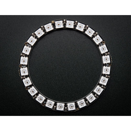 Adafruit NeoPixel Ring - RGB LED w/ Integrated Drivers - 24 pixel