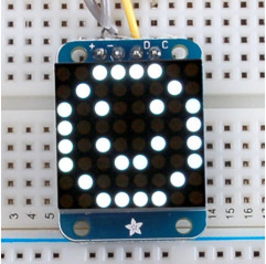 Adafruit Mini 0.7" 8x8 LED Matrix w/I2C Backpack - Red Adafruit19040396 Adafruit