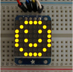 Adafruit Mini 0.7" 8x8 LED Matrix w/I2C Backpack - Red Adafruit 19040396 Adafruit