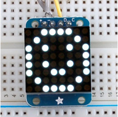 Adafruit Mini 0.7" 8x8 LED Matrix w/I2C Backpack - Yellow Adafruit 19040397 Adafruit