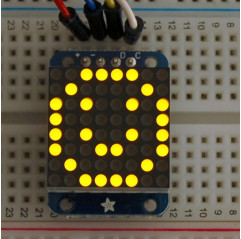Adafruit Mini 0.7" 8x8 LED Matrix w/I2C Backpack - Yellow Adafruit19040397 Adafruit