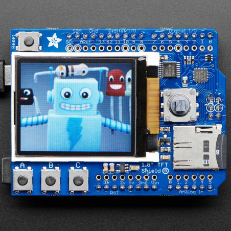 Adafruit 1.8" Color TFT Shield w/microSD and Joystick - v 2