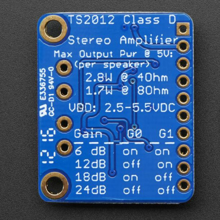 Stereo 2.1W Class D Audio Amplifier - TPA2012