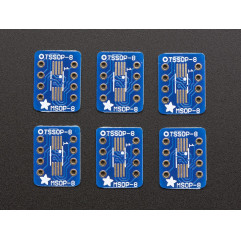Adafruit SMT breakout PCB for SOIC or TSSOP - various sizes - 8 pin - pack of six Adafruit19040428 Adafruit