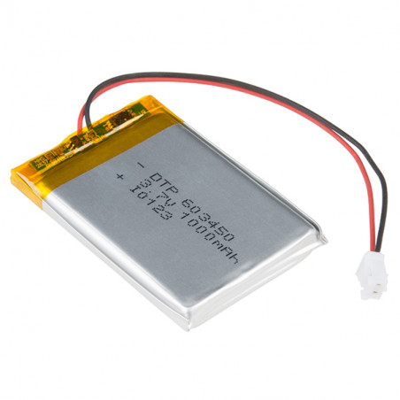 Lithium Ion Battery - 1Ah E-Textiles 19020005 DHM