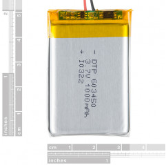 Lithium Ion Battery - 1Ah E-Textiles19020005 DHM