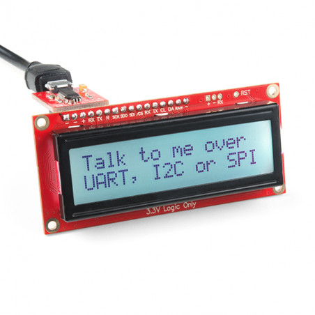 SparkFun 16x2 SerLCD - Black on RGB 3.3V SparkFun 19020252 DHM