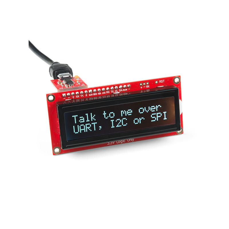 SparkFun 16x2 SerLCD - RGB on Black 3.3V SparkFun 19020326 DHM
