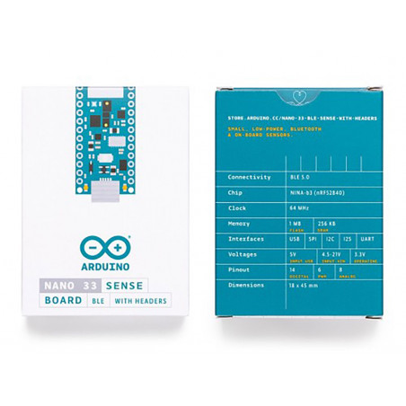ARDUINO NANO 33 BLE SENSE WITH HEADERS