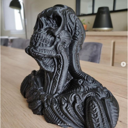 Muestra de filamento PLA negro brillo 1.75mm 50g 17m - Filamento para impresión 3D FDM AzureFilm
