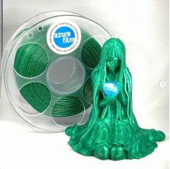 Muestra de filamento PLA Verde Brillo 1.75mm 50g 17m - filamento para impresión 3D FDM AzureFilm PLA AzureFilm 19280199 Azure...