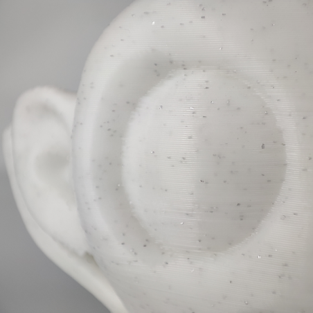 Campione Filamento PLA Bianco Glitter 1.75mm 50g 17m - filamenti per stampa 3D FDM AzureFilm