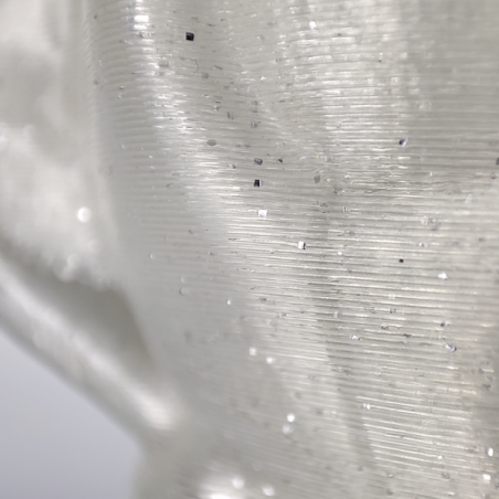 Muestra de Filamento PLA Transparente con Purpurina 1.75mm 50g 17m - Filamento para Impresión 3D FDM AzureFilm