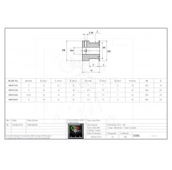 Puleggia GT2 Ø 8mm 20 denti H6 Pulegge GT205010301 DHM