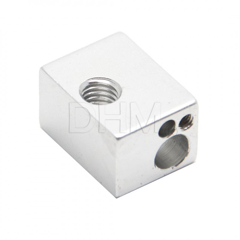 Blocco alluminio estrusore - 3D printer - aluminium heater block - 20x15x12 mm Blocco fusore10020102 DHM