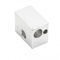 Blocco alluminio estrusore - 3D printer - aluminium heater block - 20x15x12 mm Blocco fusore10020102 DHM