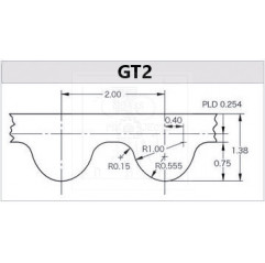 Courroie GT2 au mètre largeur 10mm pas 2mm pour imprimante 3D Reprap CNC belt Courroie GT2 05020201 DHM