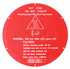 Lit chauffant Mk3 ROND aluminium Ø22cm Plateau chauffant imprimante 3D Reprap Prusa Hauts série MK 11010105 DHM