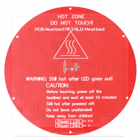 Beheizte Platte MK3 Rund Ø22cm 12V - 24V
