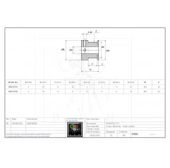 Puleggia T2.5 H6 foro 5 mm 16 denti Pulegge T2.505010701 DHM