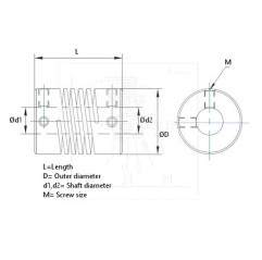 Accoppiatore flessibile 5*8 mm Giunti flessibili05040103 DHM