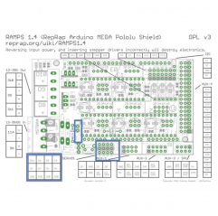 RAMPS 1.4 - RepRap mega pololu shield - 3d printer control - Prusa - jumpers Schede di controllo08010101 DHM