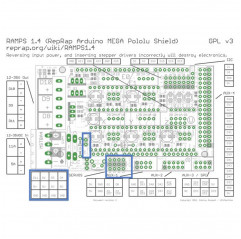 RAMPS 1.4 - RepRap mega pololu shield - 3d printer control Kontrollkarten 08010101 DHM