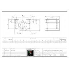 Linear bearing with housing SC6UU Linear bushings with closed housing unit 04060101 DHM