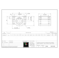 Rodamiento Lineal SC12UU Casquillos lineales con unidad de carcasa cerrada 04060104 DHM