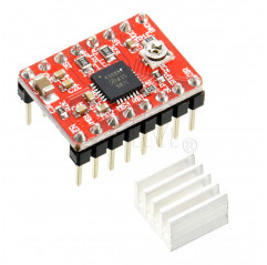 Stepper motor driver A4988 red - dissipatore radiatore - driver nema 17 - reprap Driver per motori06040102 DHM