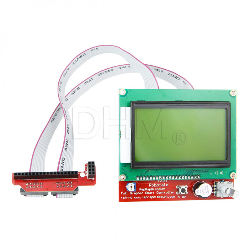 Ecran smart LCD 12864 avec lecteur SD Socket RAMPS compatible Écrans 08030102 DHM