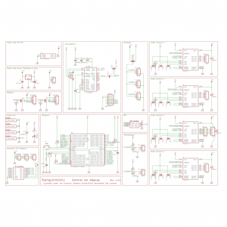 Carte Sanguinololu version 1.3a controleur ATmega644P - imprimante 3D