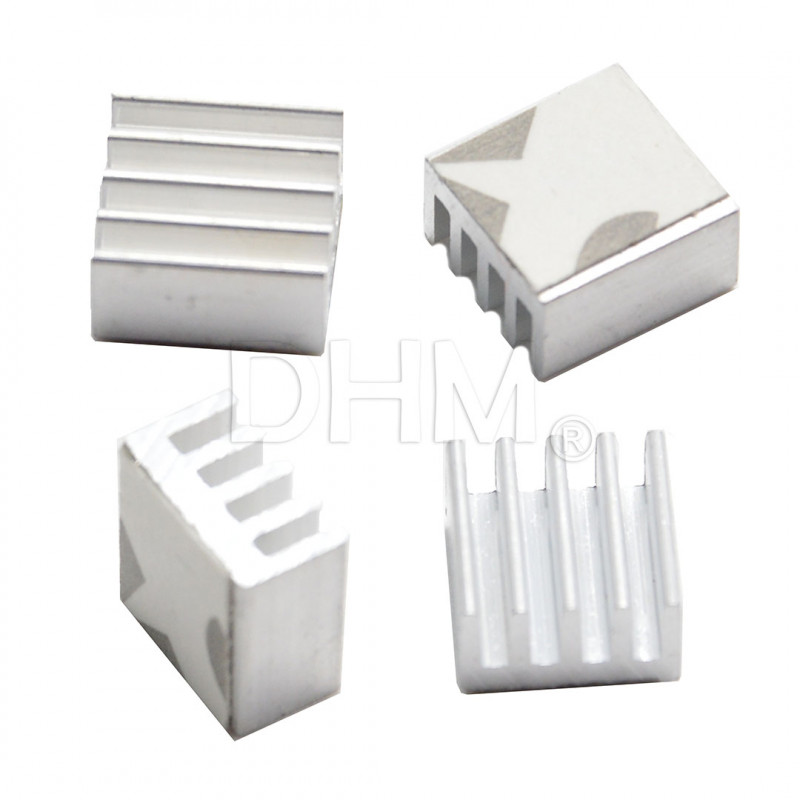 4 Pcs Aluminium Mini Heatsink - Heat Sink Radiator A4988 DRV8825 9x9x5 mm 3D Parti per schede09030101 DHM