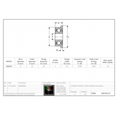 Rodamiento de bolas con brida F608ZZ Rodamientos de bolas con brida 04020133 DHM