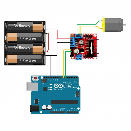 Módulo de control de pasos L298 - Motor de pasos DC L298N Arduino H-bridge