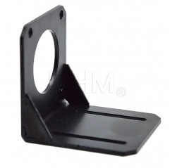 Supporto a L motore stepper passo passo Nema 17 acciaio nero 90° motor bracket Nema 1706060101 DHM