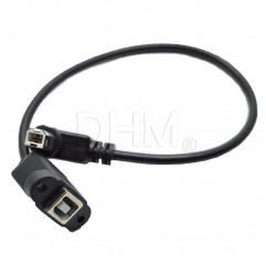 Cable de extensión de 30 cm USB 2.0 B macho 90° hembra al panel del ordenador de la impresora 3D Cables USB 12070101 DHM