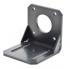 Supporto a L motore stepper passo passo Nema 23 acciaio nero 90° motor bracket Nema 2306060102 DHM