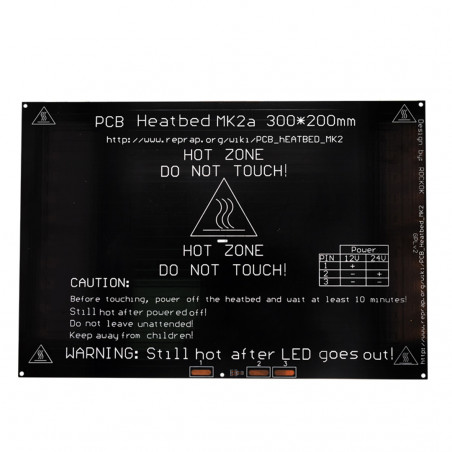 Lit chauffant Mk2a 20*30cm Plateau chauffant 300x200 imprimante 3D Reprap Prusa Hauts série MK 11010107 DHM