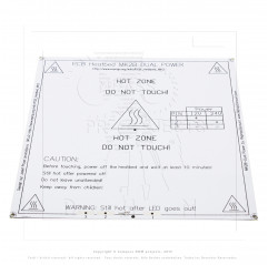 MK2b heated white plate 200x200 mm 12V - 24V MK series tops 11010102 DHM