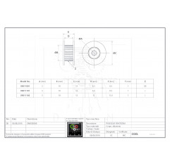 Guía correa H6 Ø5 mm Poleas planas 05011101 DHM