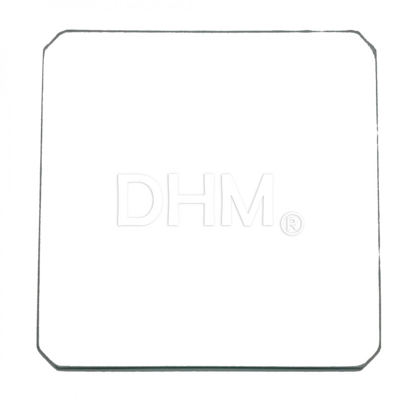 High temperature glass 21.5x21.5 cm with cut corners High temperature glasses 11020103 DHM