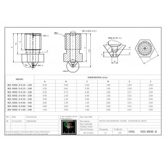 Buse MOD D acier 0,25 0,40 0,80 pour imprimante 3D 3,00 mm Filament 3.00mm 100404-2 DHM