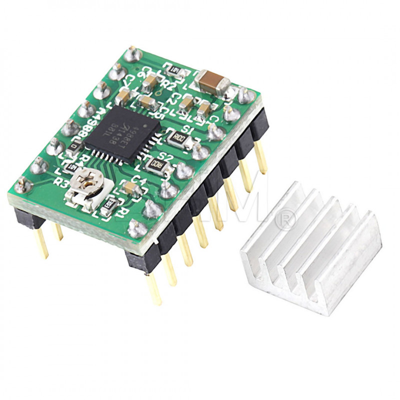 Stepper motor driver A4988 - dissipatore radiatore - driver nema 17 - reprap Driver per motori06040101 DHM