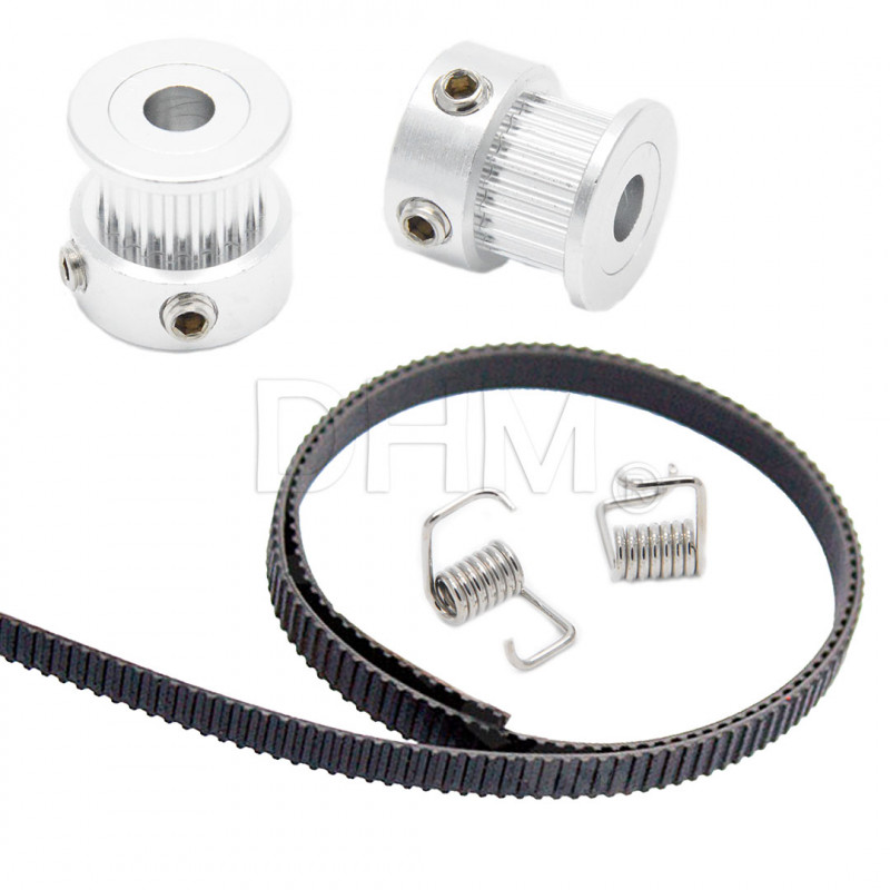 2m GT2 Timing Belt with 2 Pulleys 16 teeth & grubscrews - RepRap - 3D printer 3D printing 18010101 DHM