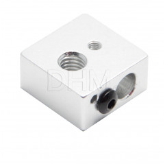 Blocco alluminio estrusore - 3D printer - aluminium heater block- 20x20x10 mm Blocco fusore10020103 DHM