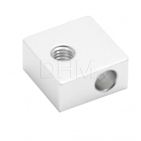 Blocco alluminio estrusore - 3D printer - aluminium heater block- 20x20x10 mm
