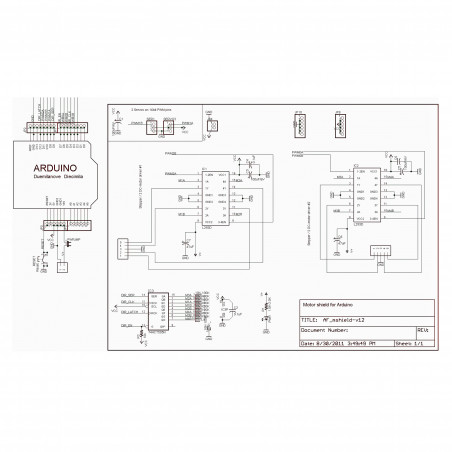 L293D shield motor stepper - Arduino - L293 driver - servo moteurs pas à pas