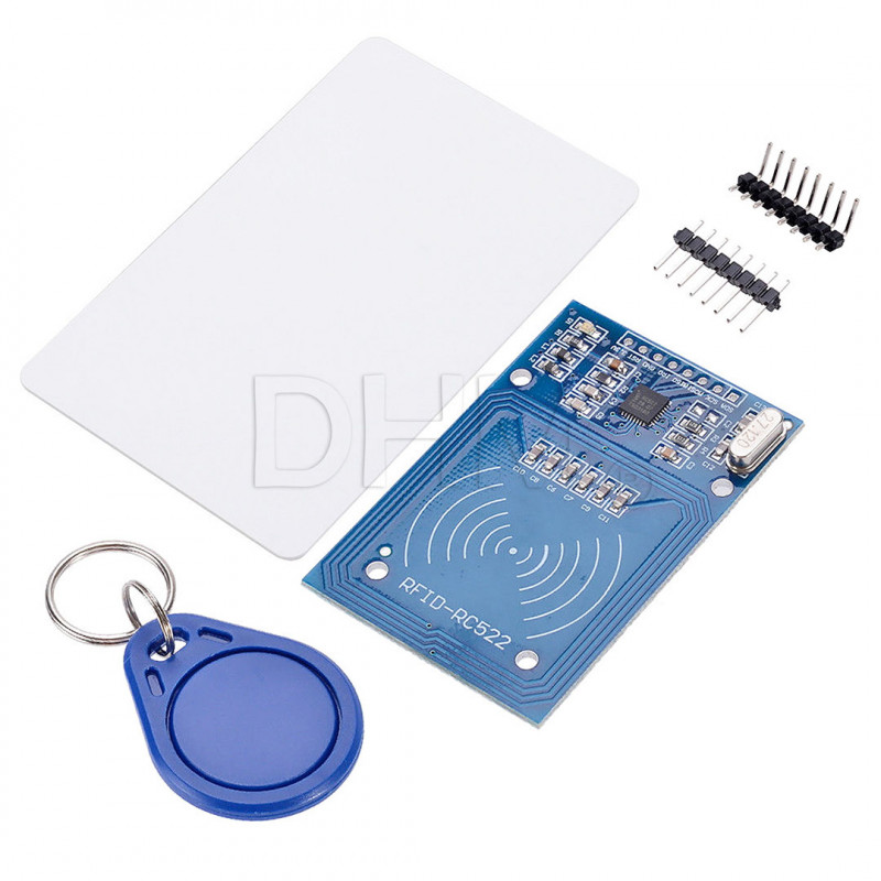 RFID NFC RC522 - Arduino card key 13,56Mhz tag tessera badge - antenna integrata Moduli Arduino08020213 DHM