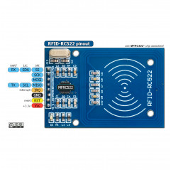 RFID NFC RC522 - Arduino card key 13,56Mhz tag tessera badge - antenna integrata Moduli Arduino08020213 DHM